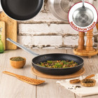 Evren Chef Maksi Çelik Saplı Alüminyum 32 cm Kızartma Tava Siyah