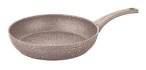 O.M.S Plastik Saplı Döküm 26 cm Düz Tava Kahverengi