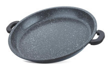 Thermoad Plastik Kulplu Granit 36 cm Gözleme Tava Gri