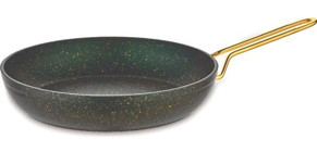 Evimsaray S-8228 Metal Saplı Granit 28 cm Düz Tava Siyah