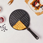 Karaca Mutfaksever Plastik Saplı Bio Granit 26 cm Waffle Tava Siyah