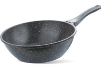 ThermoAd Plastik Saplı Alüminyum 28 cm Wok Tava Siyah