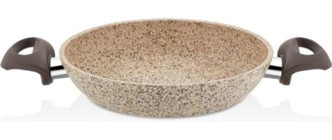 Falez Casa Milano Plastik Saplı Alüminyum Döküm 24 cm Sahan Tava Krem