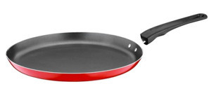 Papilla Redio Plastik Saplı Alüminyum 18 cm Krep Tava Kırmızı