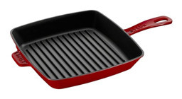 Staub 405011100 Döküm Saplı Demir Döküm 26x26 cm Grill Tava Kırmızı