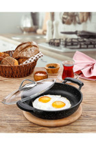 Polo Chef Iron Plastik Saplı Döküm 20 cm Sahan Tava Siyah
