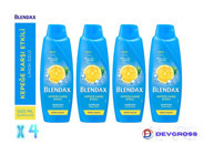 Blendax Kepeğe Karşı Etkili Limon Özlü Kepek Karşıtı Limonlu Şampuan 4x500 ml