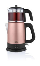 Arnica Otomatik Cam Demlikli 1800 W Işıklı Paslanmaz Çelik Rose Gold Çay Makinesi