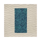 Marte Home Green Doodle Plaj Havlusu Lacivert Yeşil