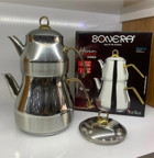 Bonera Harem Jumbo Boy Çelik Çaydanlık Gümüş