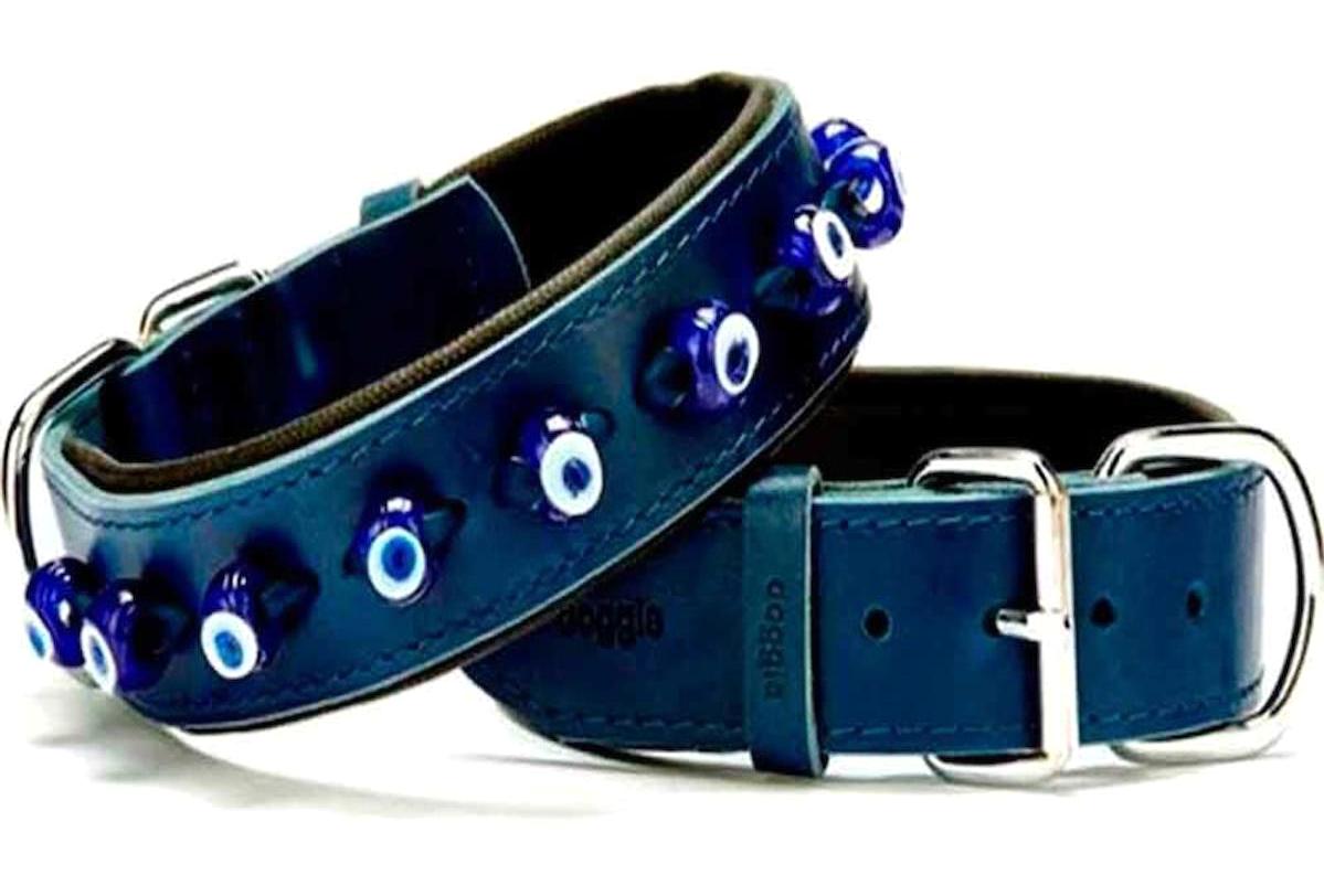 Doggie Comfort Ayarlanabilir Boyun Tasması Gezdirme Köpek Tasması Mavi