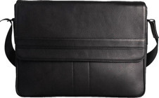 Rich Smith 5317 15.6 inç Deri Su Geçirmez El-Omuz Laptop Çantası Siyah
