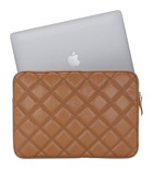 Case Club 13-14 inç Suni Deri Su Geçirmez Kılıf Laptop Çantası Taba