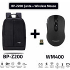 Classone BP-Z200 15.6 inç Kumaş Su Geçirmez Sırt Laptop Çantası Siyah