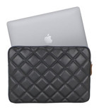 Case Club 13-14 inç Suni Deri Su Geçirmez Kılıf Laptop Çantası Siyah