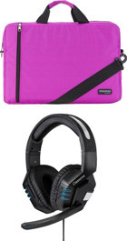 Classone Wtxpro WTX209 15.6 inç Kumaş Su Geçirmez El-Omuz Laptop Çantası Pembe