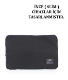 Case Club 15.6 inç File Sünger Kılıf Laptop Çantası Siyah
