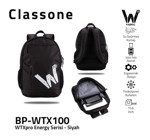 Classone BP-WTX100 15.6 inç Kumaş Su Geçirmez Sırt Laptop Çantası Siyah