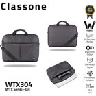 Classone Wtxpro WTX304 15.6 inç Kumaş Su Geçirmez El-Omuz Laptop Çantası Gri