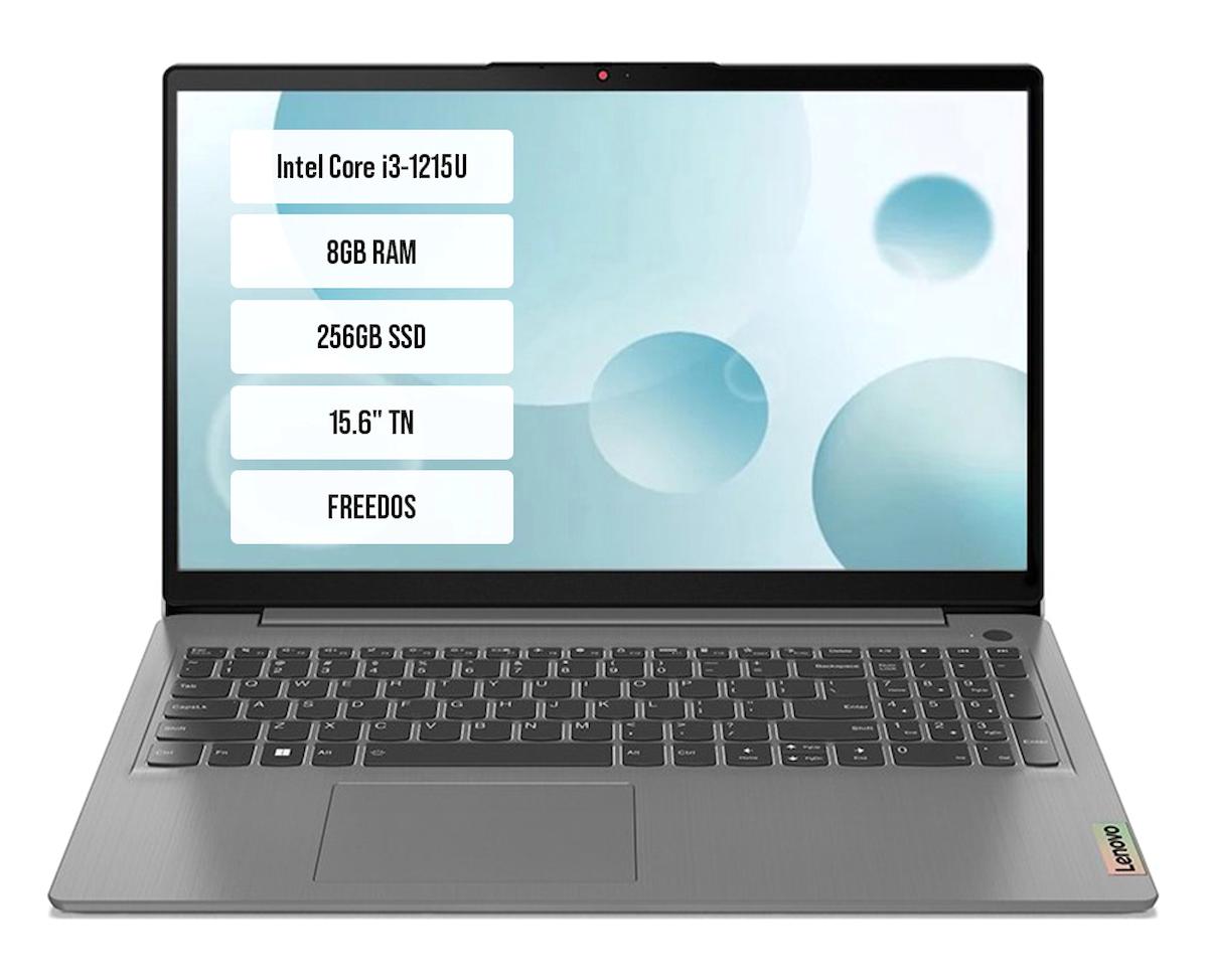 Lenovo IdeaPad 3 15IAU7 82RK018GTX-03 Dahili UHD Graphics Intel Core i3 1215U 8 GB Ram 256 GB SSD 15.6 inç Full HD Freedos Laptop