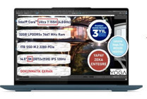 Lenovo Yoga Pro 7 14IMH9 83E200AQTR Dahili ARC Graphics Intel Core Ultra 7 155H 32 GB Ram 1 TB SSD 14.5 inç Full HD Freedos Dokunmatik Laptop