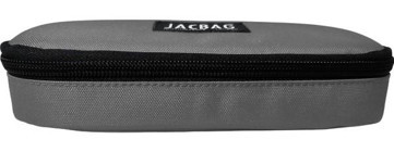 Jacbag Oval Gri Düz Bez Tek Gözlü Düz Elips Kutu Kalem Kutusu