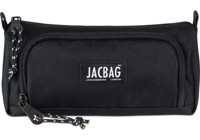 Jacbag Prıme XL Siyah Düz Kumaş Bölmeli Çift Gözlü Düz Silindir Cüzdan Kalem Kutusu