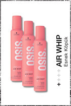 Schwarzkopf Osis Air Whip Normal Saçlar İçin Şekillendirici Hacim Veren Saç Köpüğü 3x200 ml