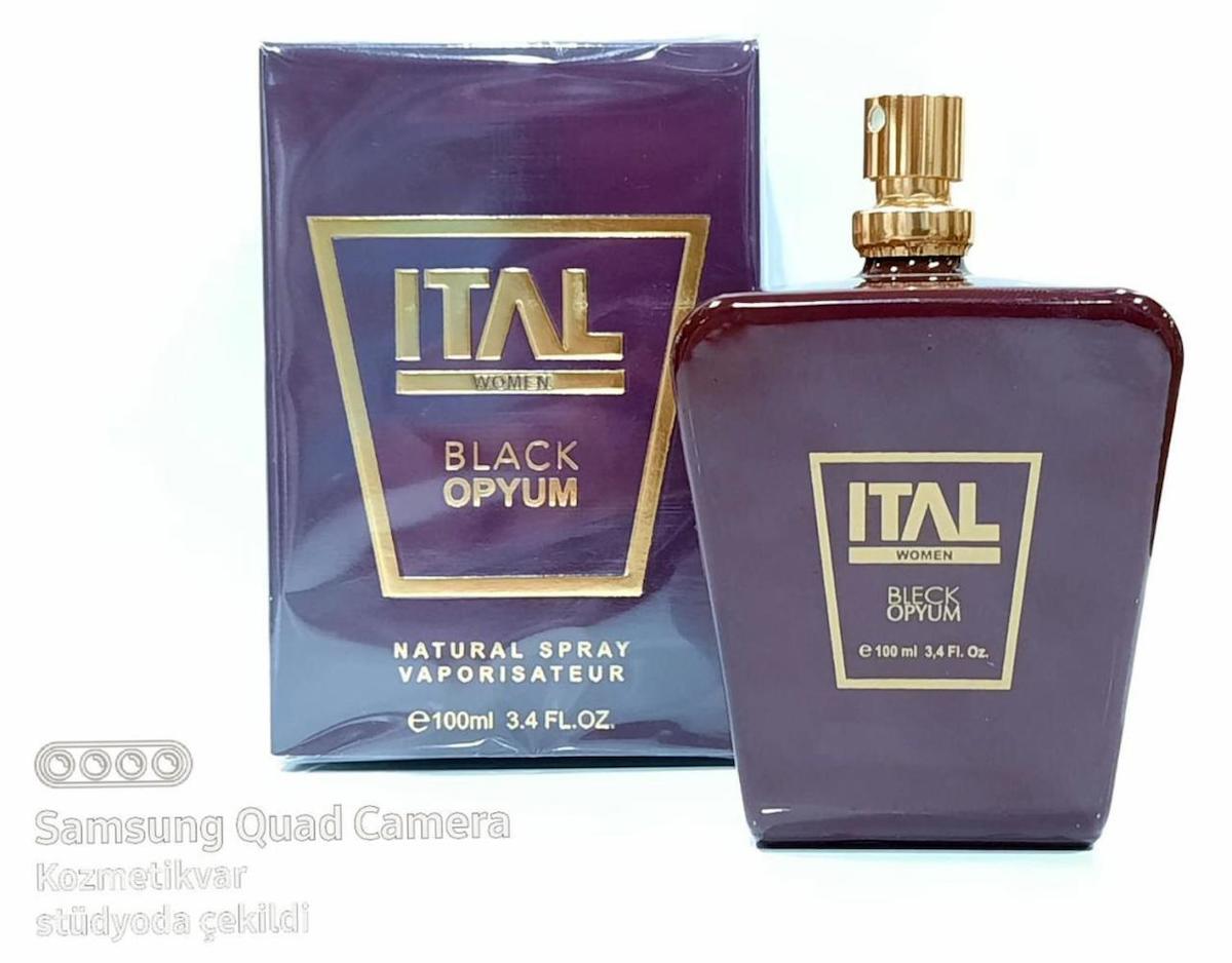 Ital Black Opyum EDT Çiçeksi-Fresh-Odunsu Kadın Parfüm 100 ml