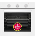 Simfer 8206 76 lt A Enerji Sınıfı Analog Ocaksız Tam Boy Ankastre Fırın Beyaz