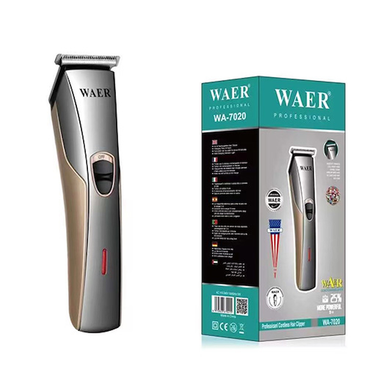 Waer WA-7020 Saç Sakal Vücut Tek Başlıklı Kuru Tıraş Makinesi