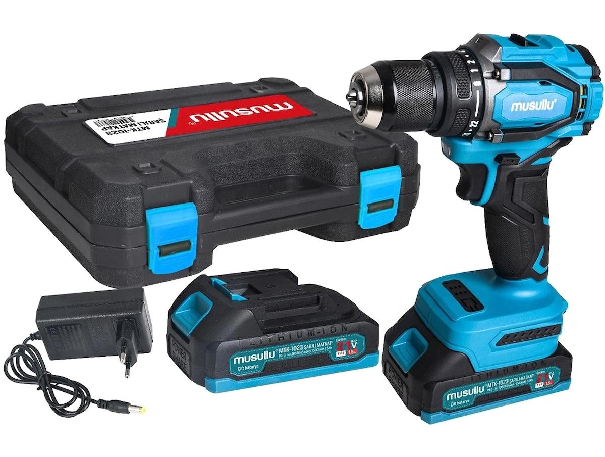 Musullu MTK-1023 21.6 V 2 Ah Çift Akülü Vidalama Makinesi
