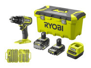 Ryobi RRPD18-252TA127 18 V 5 Ah Darbeli Çift Akülü Vidalama Makinesi
