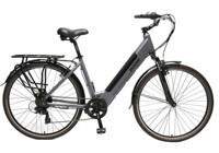 Bisan Moon 700C 250 W 90 Km 28 Jant 9 Vites Elektrikli Bisiklet Gri-Siyah
