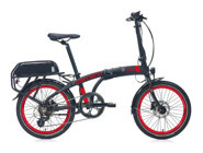 Carraro E-Go 250 W 28 Jant 7 Vites Katlanır Elektrikli Bisiklet Siyah-Kırmızı