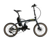 Bisan E-Folding Strike 250 W 100 Km 20 Jant 9 Vites Elektrikli Bisiklet Gri