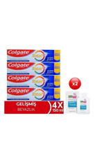 Colgate Total Gelişmiş Beyazlık Naneli Florürlü Diş Macunu 4x150 ml