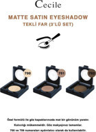 Cecile 700-701-702 Toz Mat Tekli Göz Farı