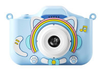 Tuomeng Müzik Sevimli Kedi Mini Full HD Kompakt Dijital Fotoğraf Makinesi Mavi