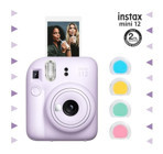 Fujifilm Instax Mini 12 Şipşak Mini Full HD Kompakt Dijital Fotoğraf Makinesi Lila + 4 Adet Fotoğraf Filmi