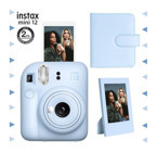 Fujifilm Instax Mini 12 Şipşak Mini Full HD Kompakt Dijital Fotoğraf Makinesi Mavi + 64 Adet Fotoğraf Filmi