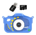 Tuomeng Tyrannosaurus Rex Şipşak Mini Full HD Kompakt Dijital Fotoğraf Makinesi Mavi