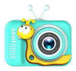 Mengtuo Sevimli Salyangoz Mini Full HD Kompakt Dijital Fotoğraf Makinesi Yeşil