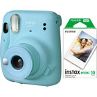 Fujifilm Instax Mini 11 Şipşak Mini Full HD Kompakt Fotoğraf Makinesi Mavi + 10 Adet Fotoğraf Filmi