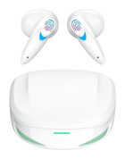Favors G10 Android & iOS Uyumlu Su Geçirmez 5.2 Işıklı Silikonsuz Oyuncu Kablosuz Kulak İçi Bluetooth Kulaklık Beyaz