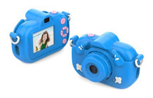 Vkemall 2 inç Mini Full HD 12 MP Kompakt Çocuk Dijital Fotoğraf Makinesi Mavi