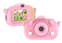 Cankypu Mini Full HD 12 MP Kompakt Çocuk Dijital Fotoğraf Makinesi Pembe