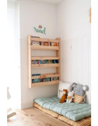 Aden Home Montessori 3 Bölmeli 3 Raflı Ahşap 100x60 cm Çam Kitaplık