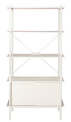 Adore Mobilya Retro 3 Bölmeli 3 Raflı Metal 80x163x40 cm Vizon Kitaplık