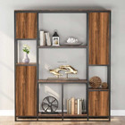 Zizuva Tasarım Metal 150x180x30 cm Ceviz Kitaplık